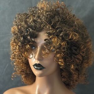 Curly Brown and Tan Wig (never Worn)
